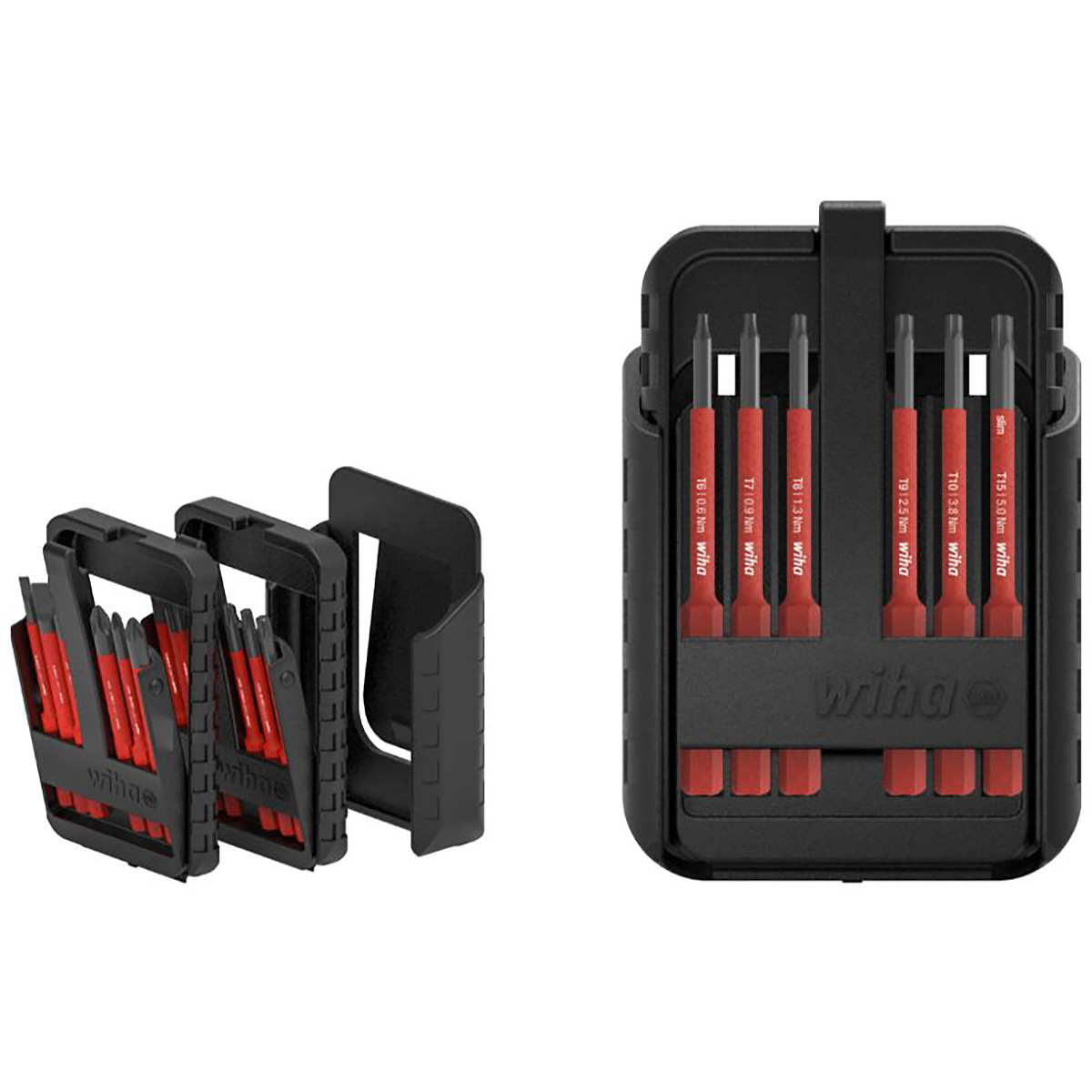 Wiha Bit Set slimBit electric TORX , TORX PLUS 12-teilges Set mit Gürtelhalter