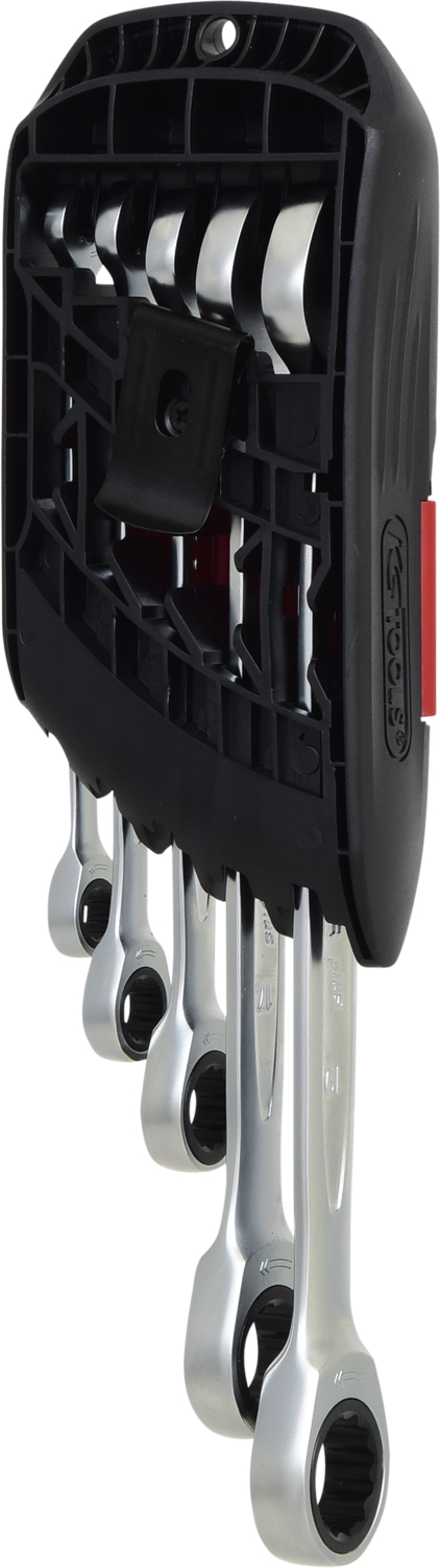 KS Tools DUO GEARplus® Ratschenringmaulschlüssel-Satz mit Maul-Ratschenfunktion, 5-tlg