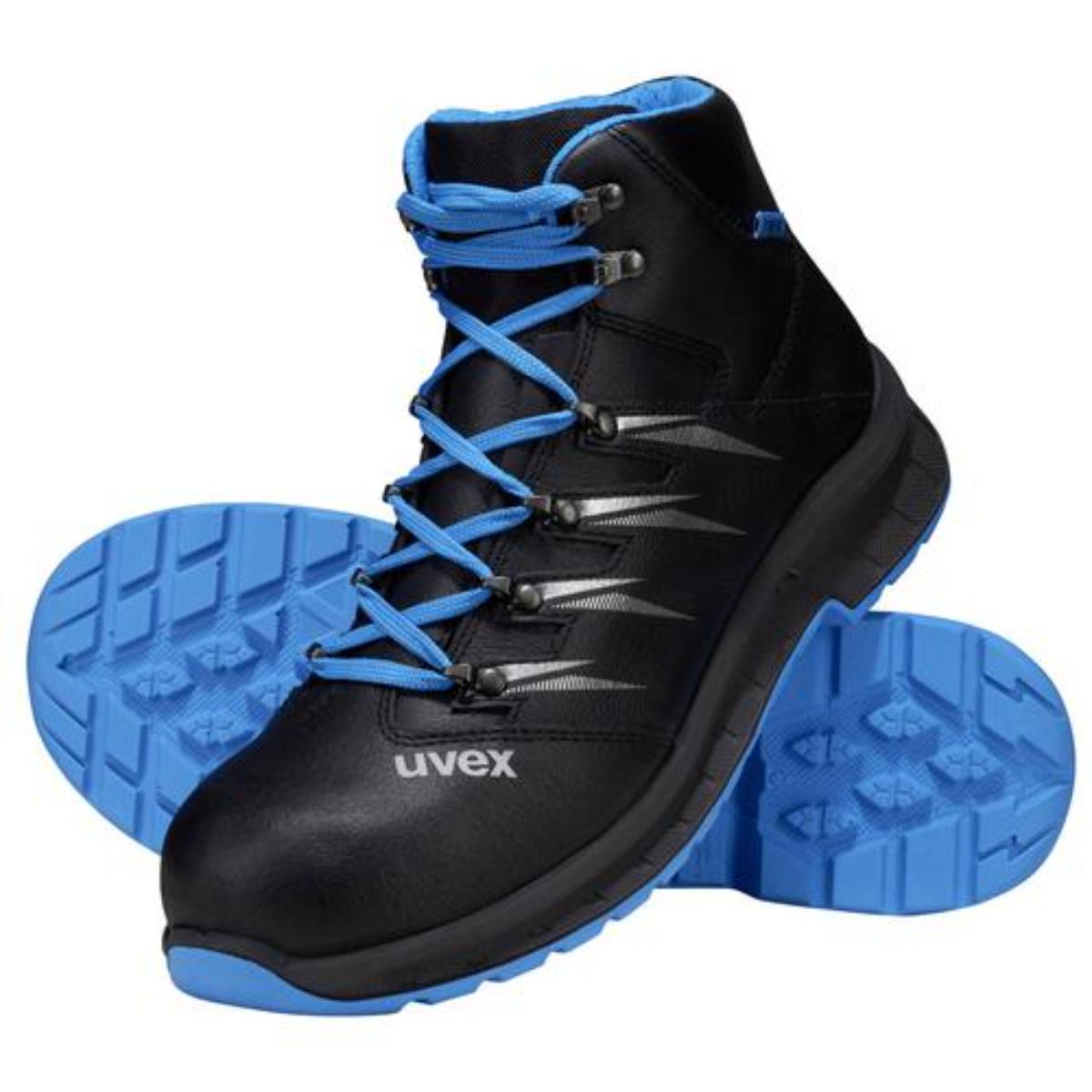 uvex 2 trend Sicherheitsschuh Stiefel S2, blau/schwarz