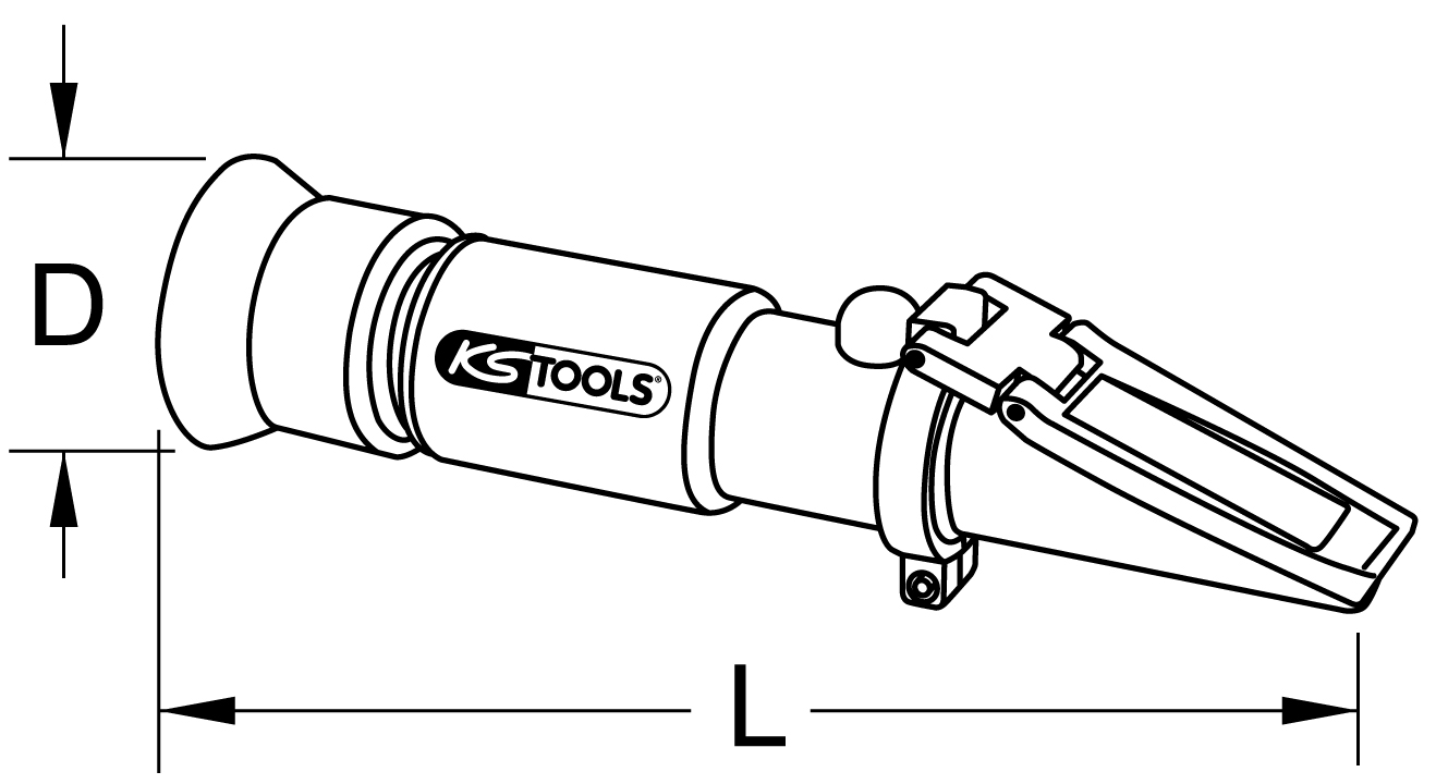 KS Tools Refraktometer Kühlflüssigkeit - Batteriesäure