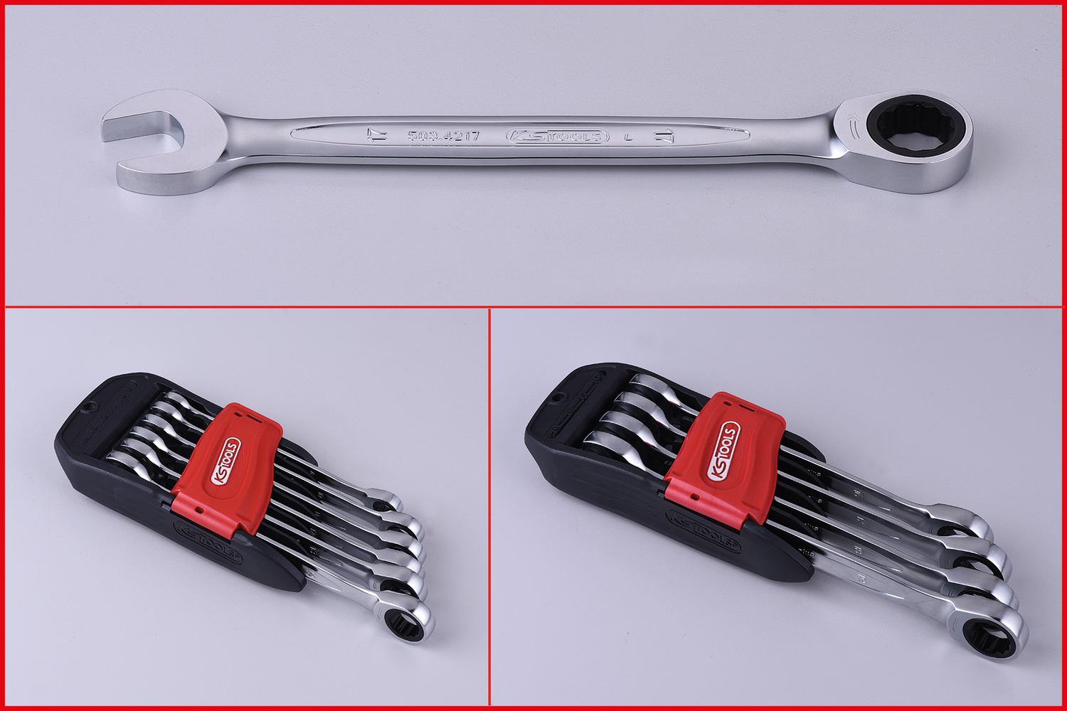 KS Tools GEARplus Ratschenringmaulschlüssel-Satz, 10-tlg