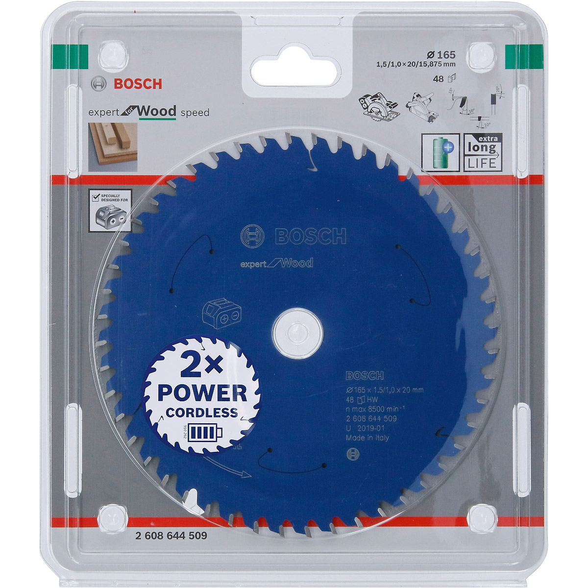 Bosch Akku-Kreissägeblatt Expert for Wood ø 165 mm