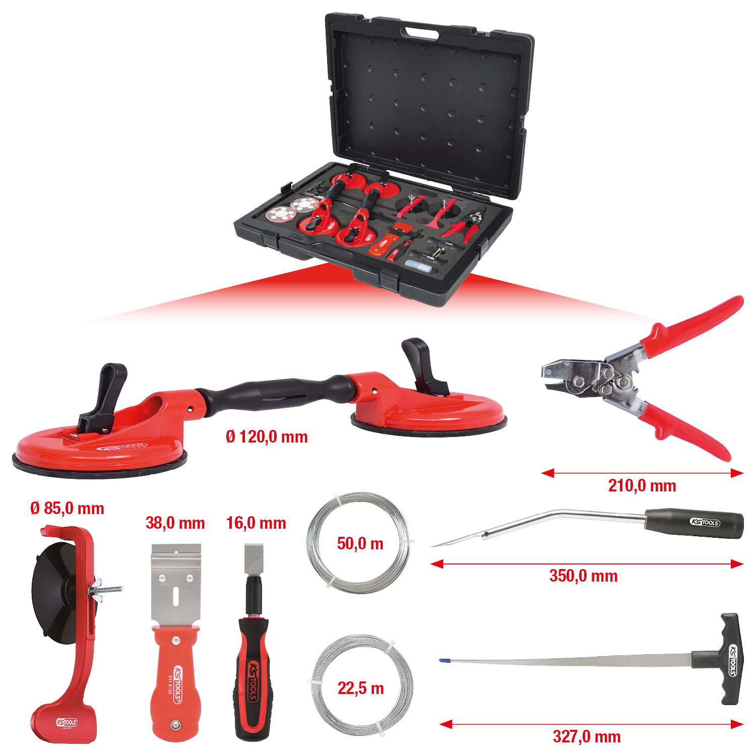 KS Tools MASTER Scheiben-Montage und Demontage-Satz, 13-tlg