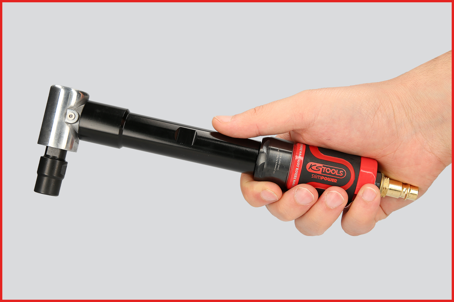 KS Tools SlimPOWER Mini-Druckluft-Winkelstabschleifer, 18.000 U-min
