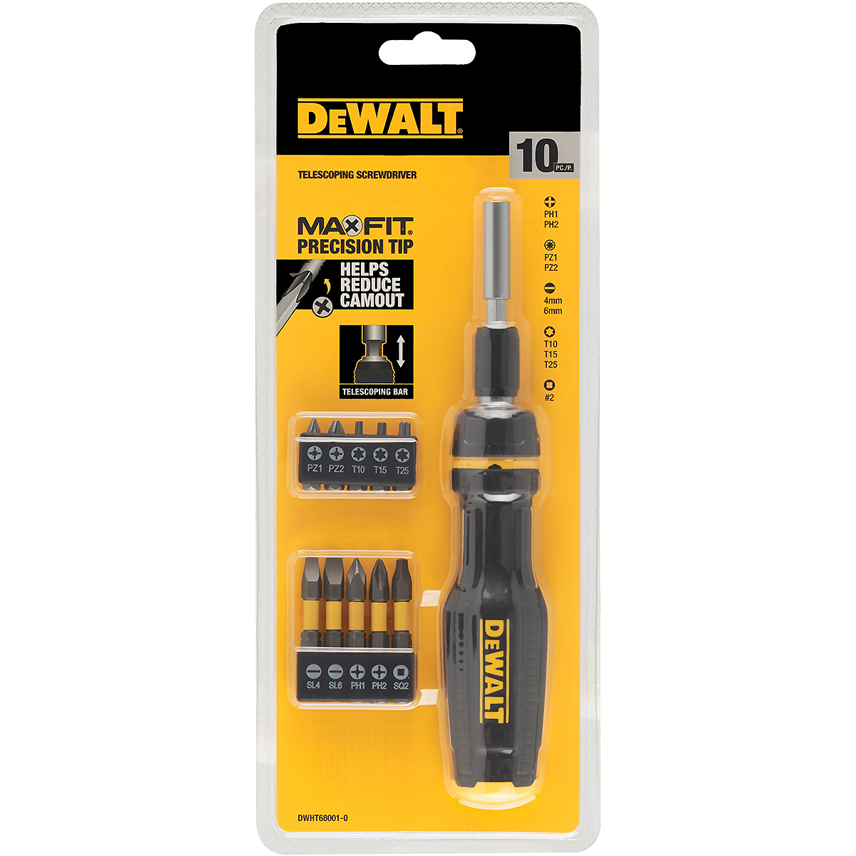 DEWALT Bit-Schraubendreher mit Ratsche Set 10-tlg.