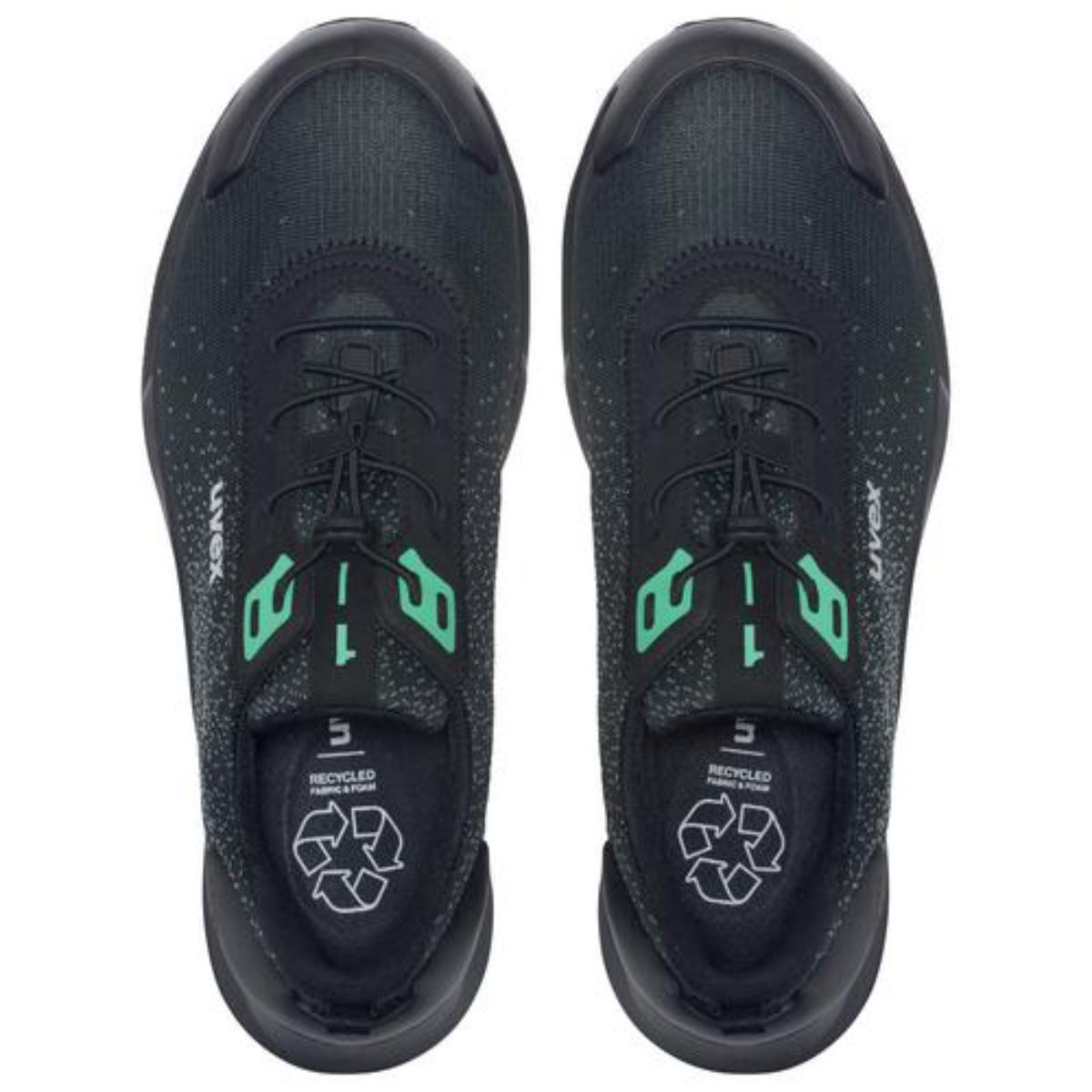 uvex 1 x-craft Sicherheitsschuh Halbschuhe S1 PL, schwarz/grün