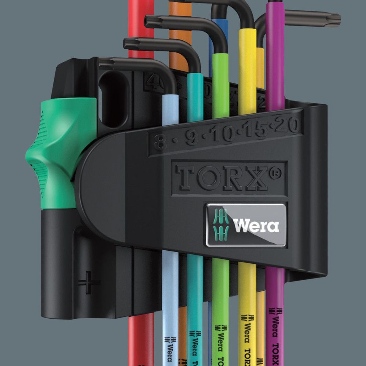 Wera 967/9 TX BO Multicolour 1 SB Winkelschlüsselsatz, BlackLaser, 9-teilig