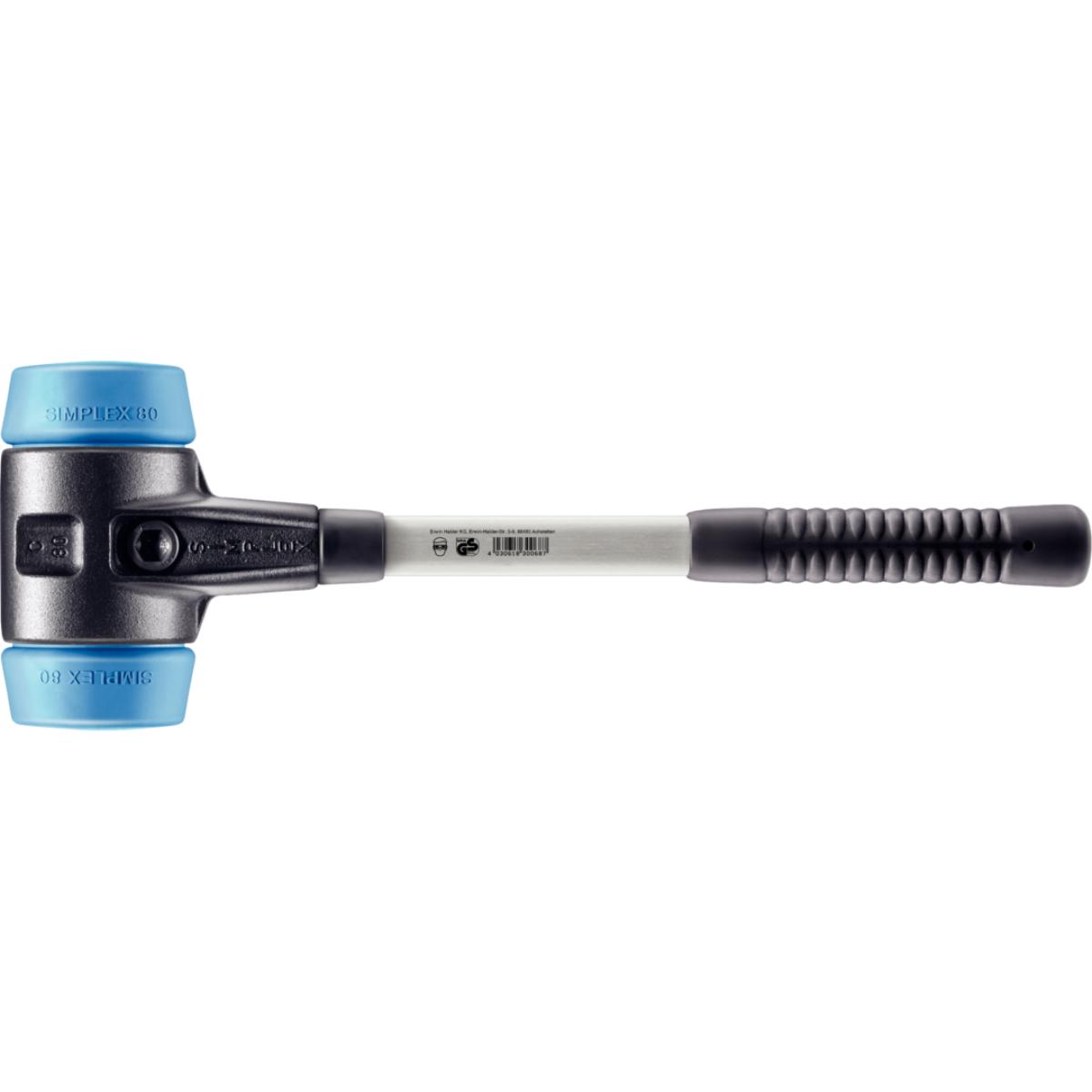 HALDER SIMPLEX - Schonhammer mit verstärktem TE-Gehäuse und Fiberglasstiel, TPE-soft