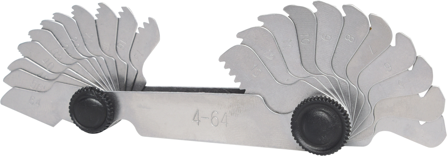 KS Tools Gewindelehre, Zollmaße, 22-tlg