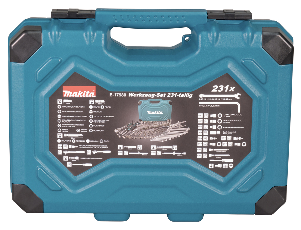 Makita Werkzeug-Set Koffer 231-teilig E-17980