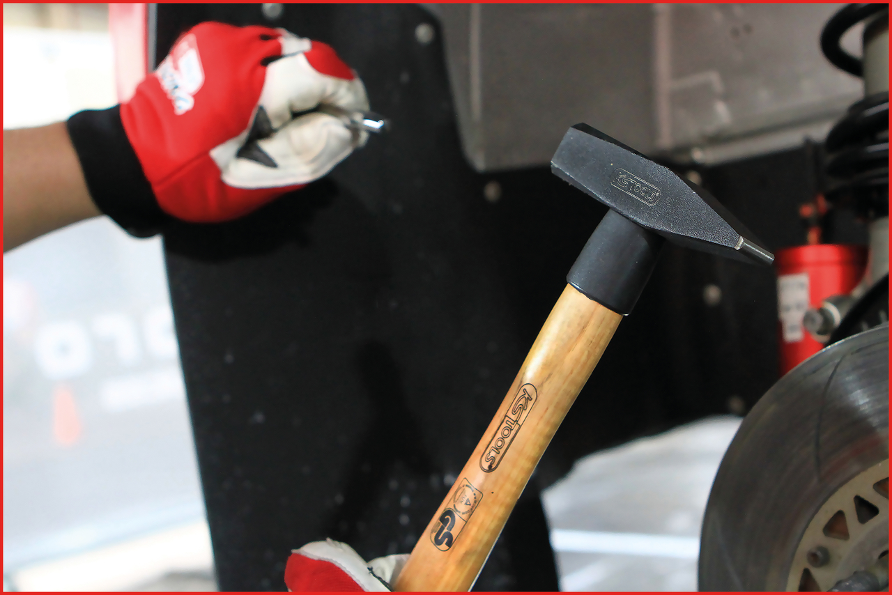 KS Tools Schlosserhammer mit Hickorystiel