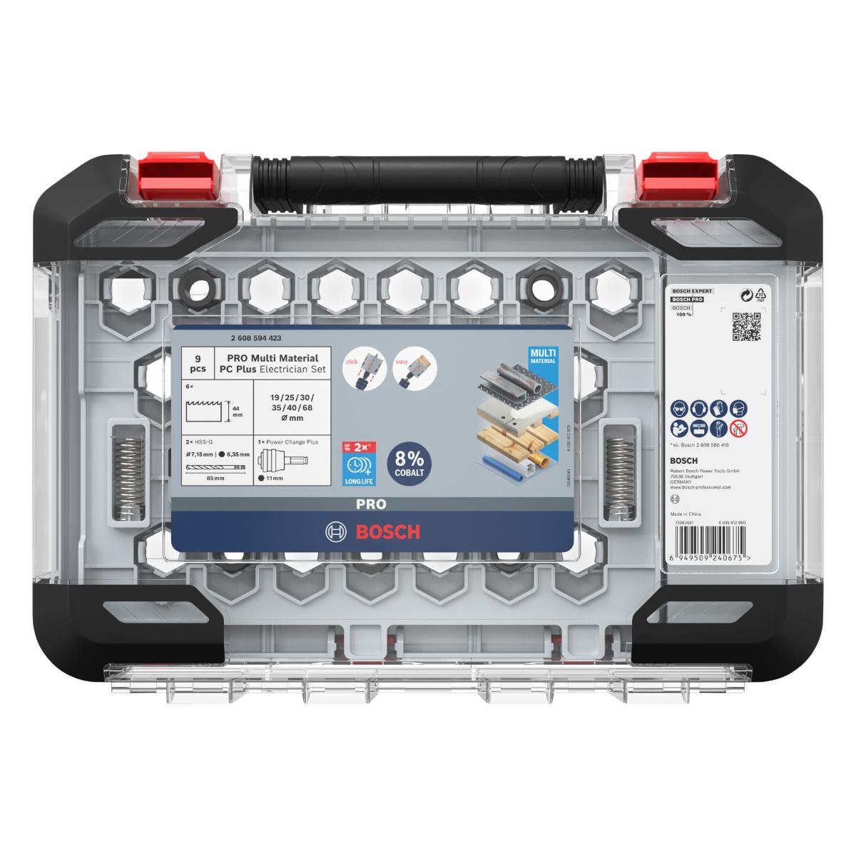 Bosch PRO Multi Material PC Plus Lochsägen ø 19,25,30,35,40,68 - 9 teiliges Set