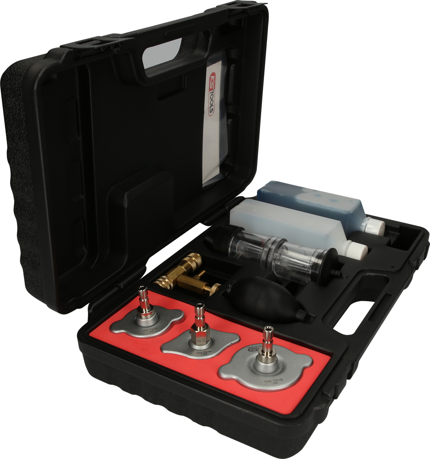 KS Tools CO2-Zylinderkopf-Lecktest-Satz, 8-tlg