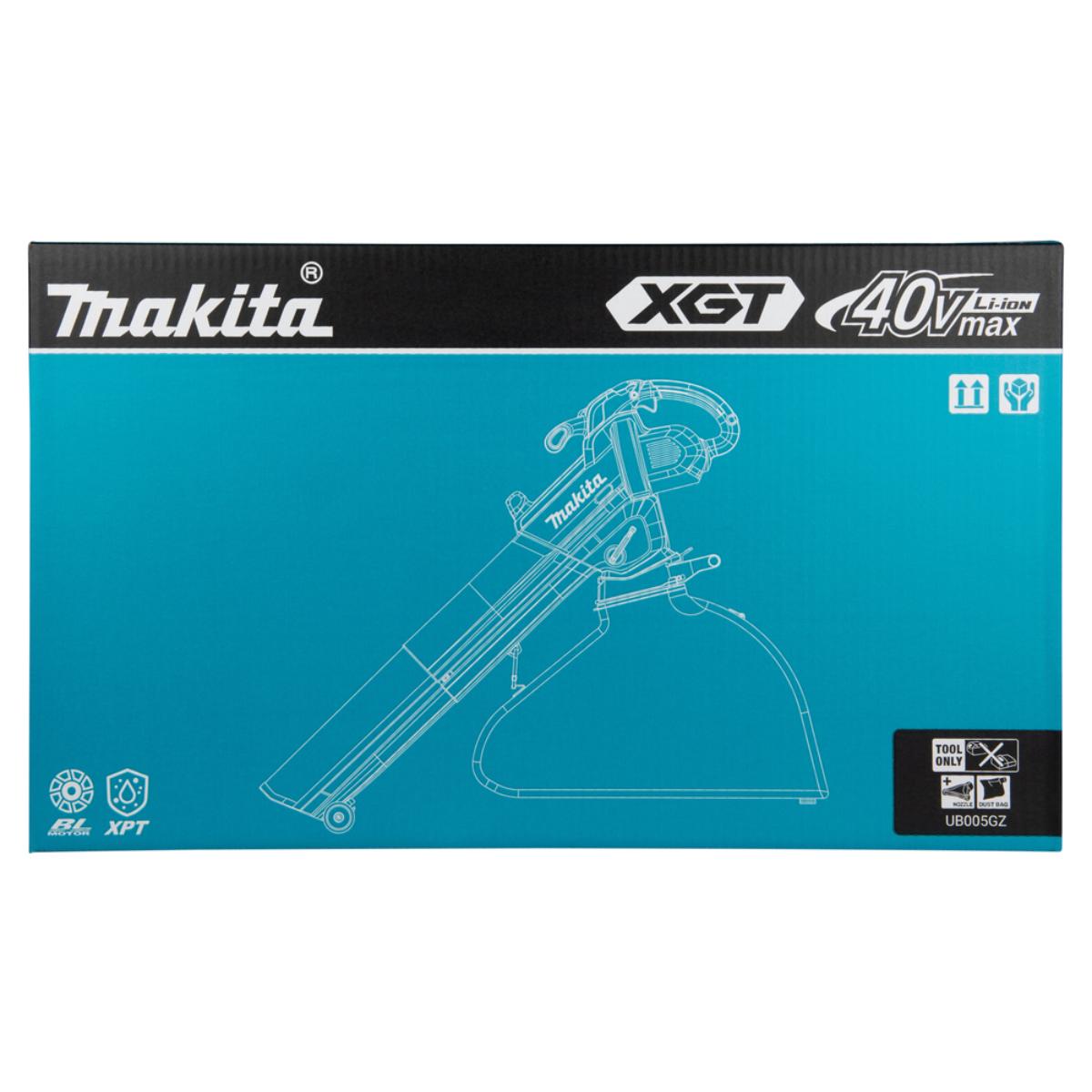 Makita Akku-Laubbläser und -sauger XGT 40V max. 87 m/s 408 m³/h - UB005GZ