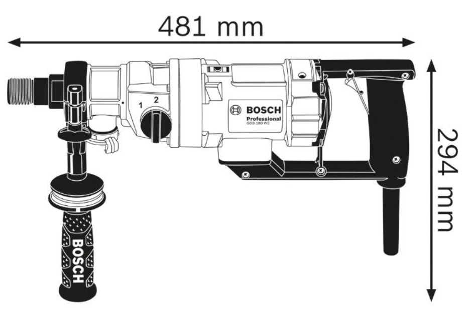 Bosch Diamantbohrmaschine GDB 180 WE