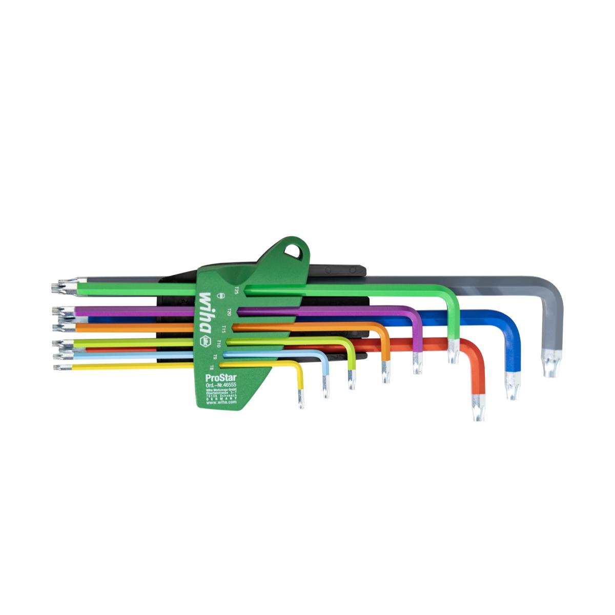 Wiha Stiftschlüssel Set im ProStar Halter TORX 9-teilges Set farbig leuchtend