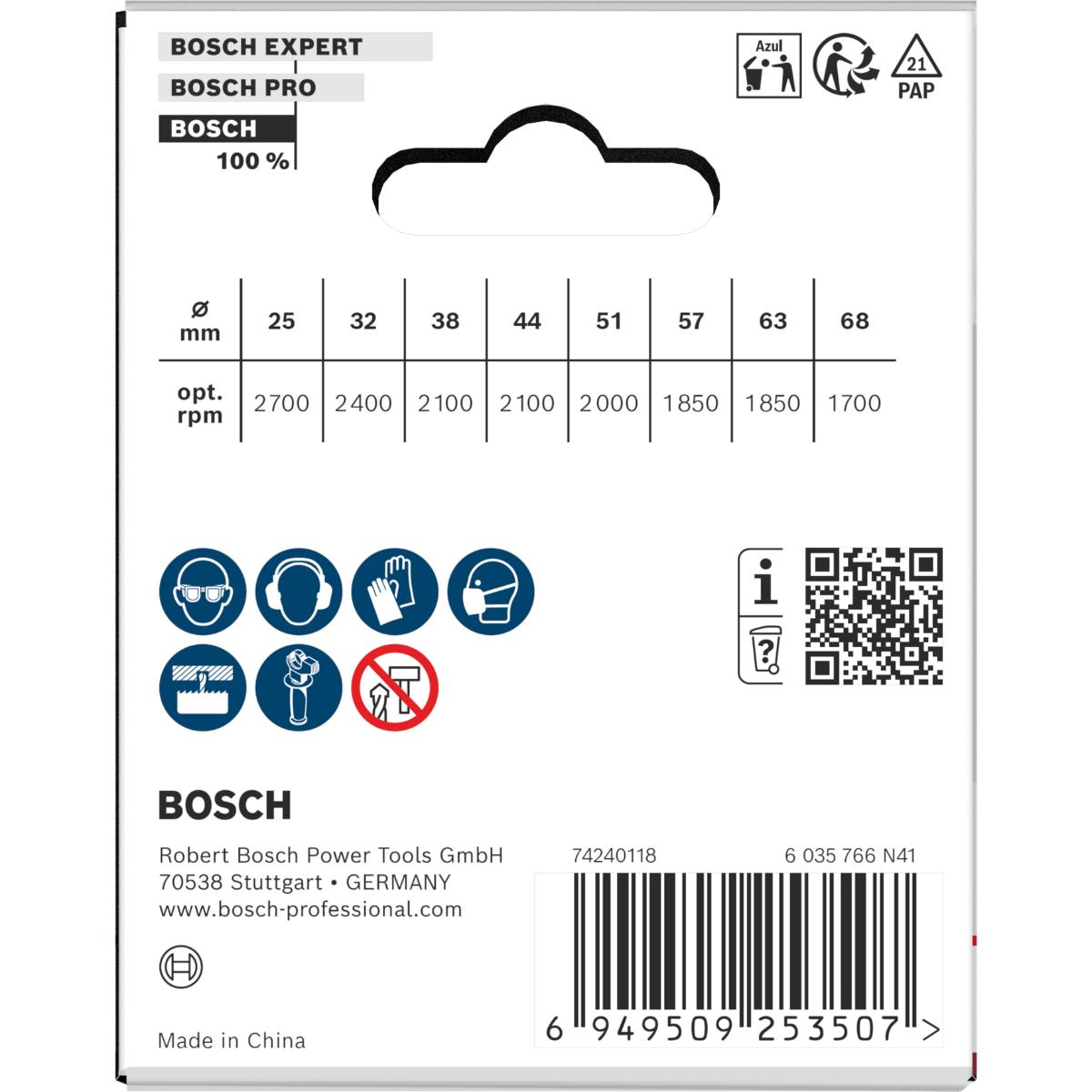 Bosch Wood and Drywall Lochsägen mit Aufsteckhalter, 25/32/38/44/51/57/63/68x28 mm, 8-teiliges Set