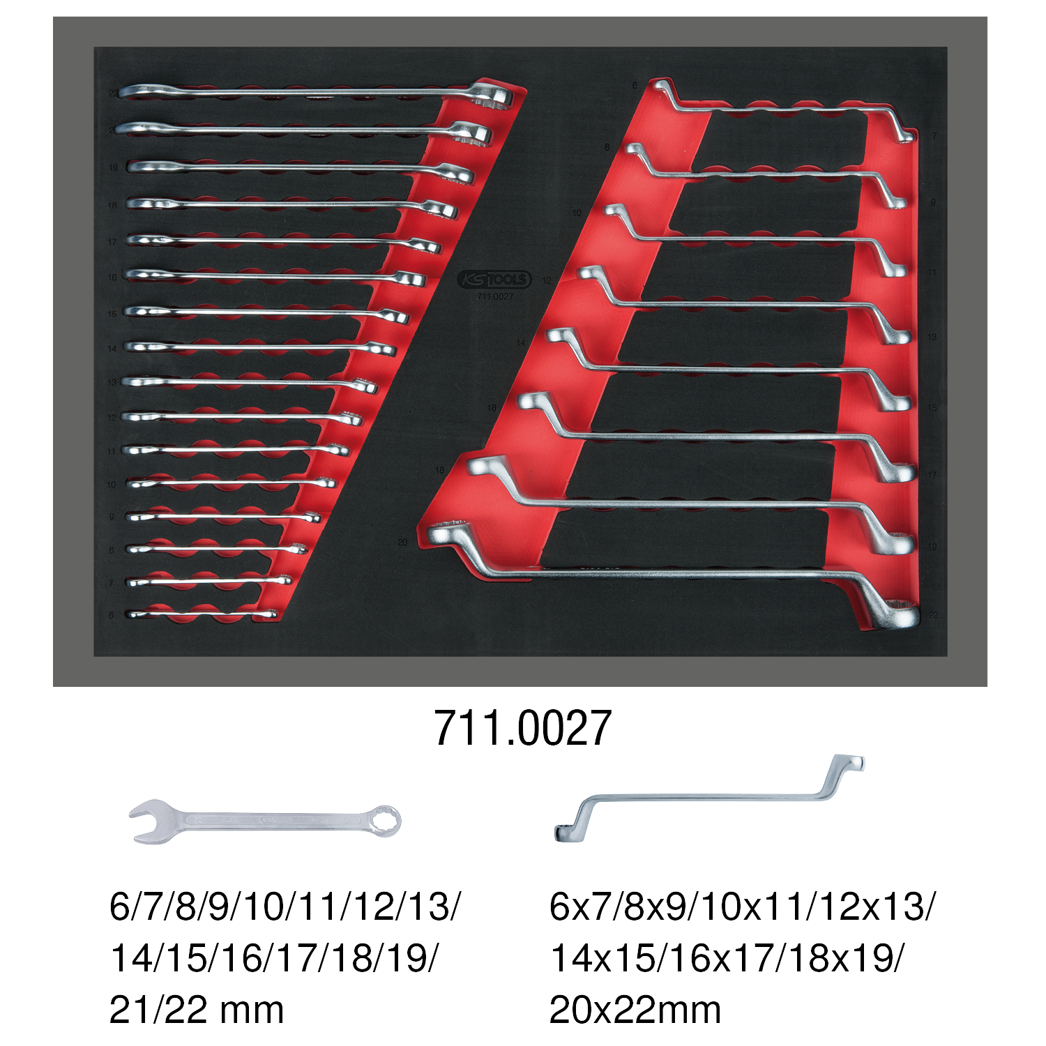 KS Tools Schlüssel-Satz, 24-tlg in 1-1 Systemeinlage