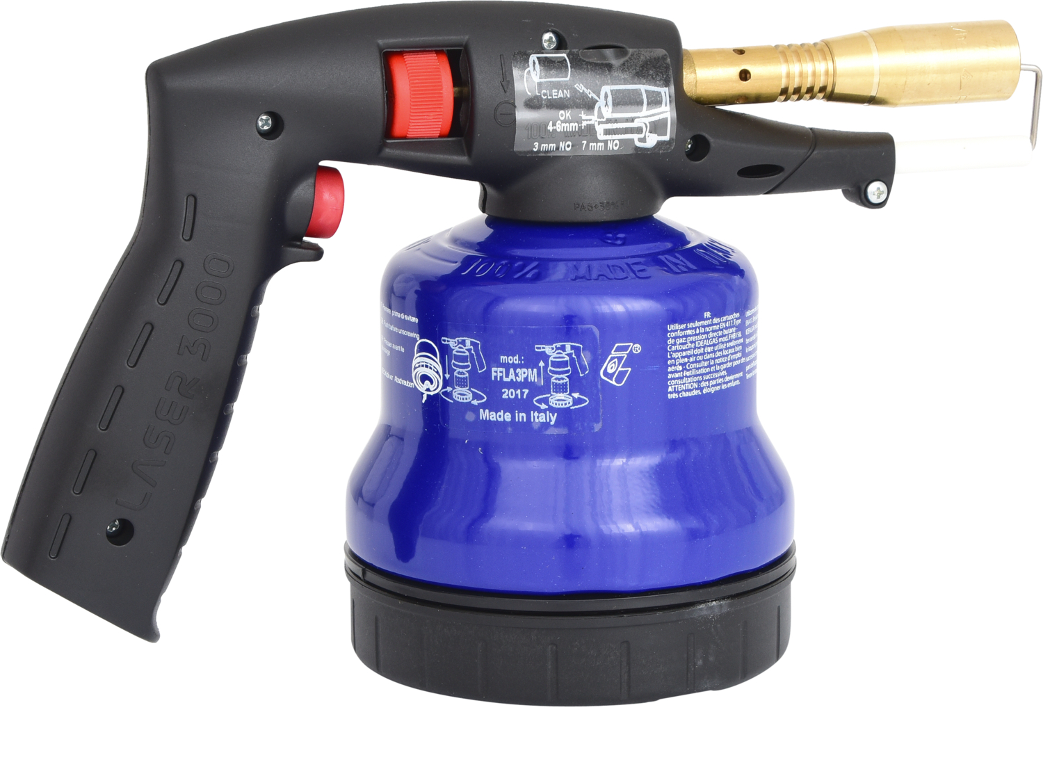 KS Tools Universal-Kartuschenlötgerät mit Piezo-Zündung, blau