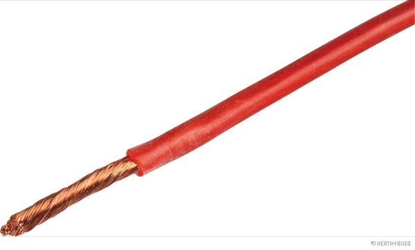 HERTH&BUSS Elektroleitung, Silikon 1,5 mm², rot, 5 m