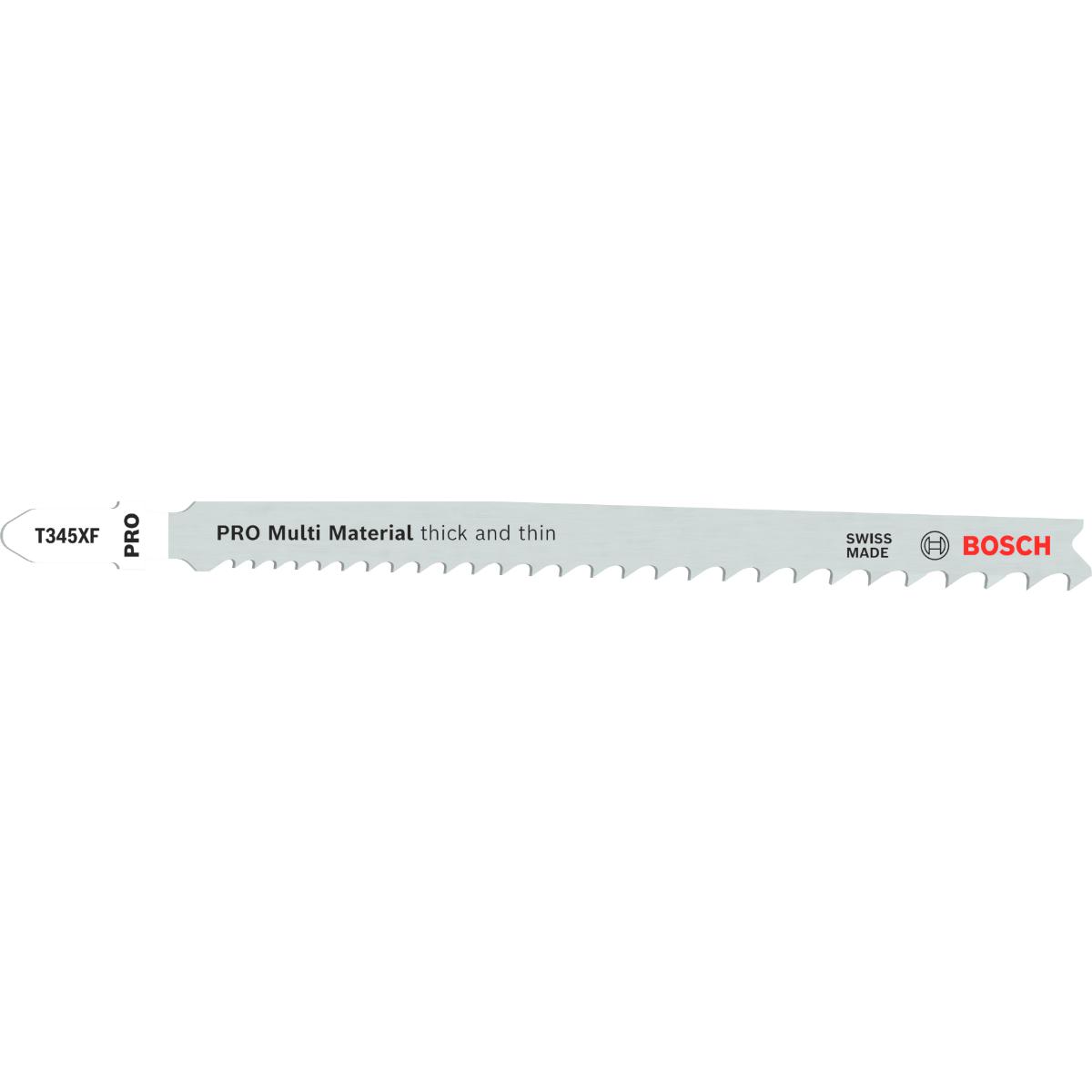 Bosch PRO Multi Material thick and thin T345XF Stichsägeblatt,132 mm - 2 Stück