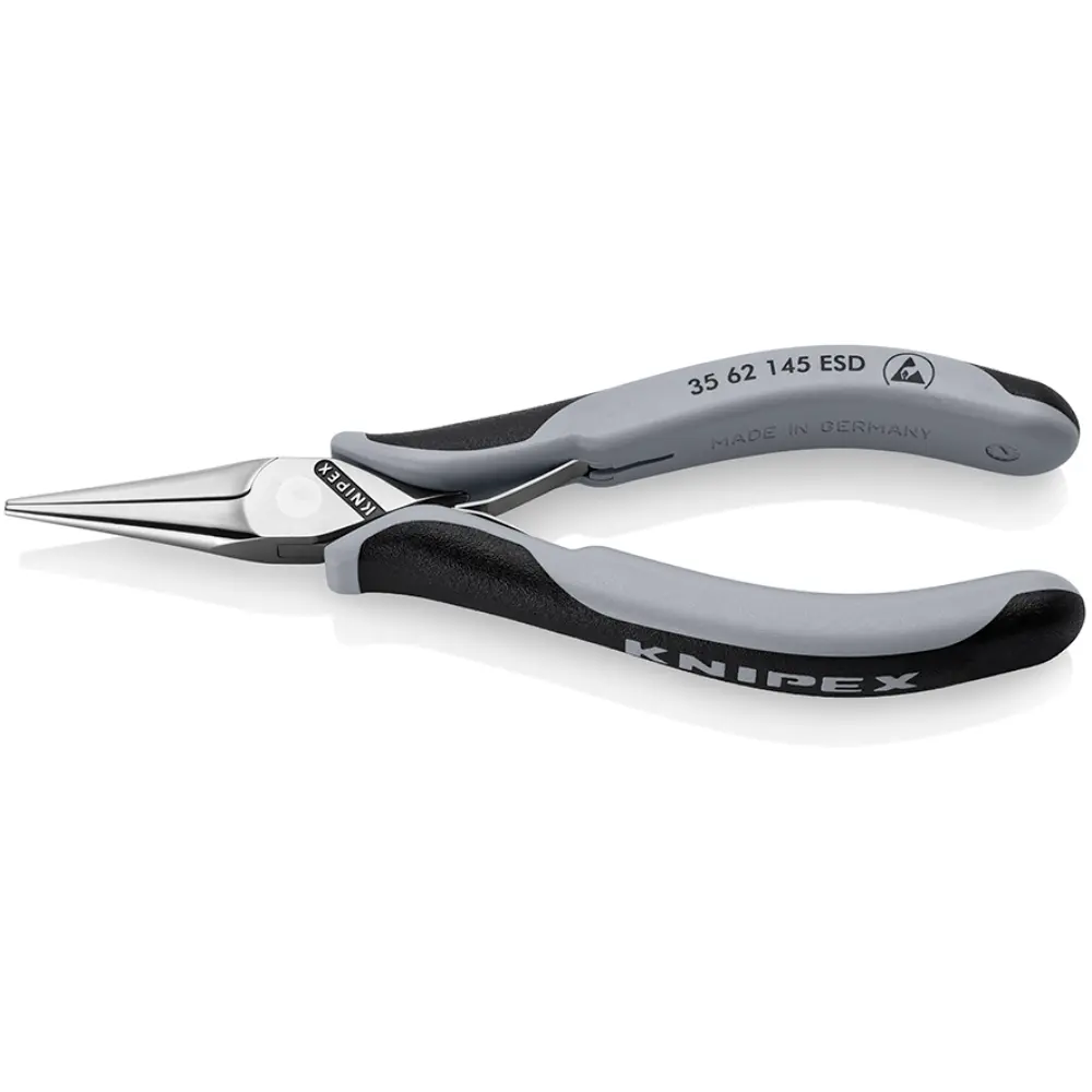 KNIPEX Elektronik-Greifzange ESD mit durchgestecktem Gelenk spiegelpoliert 145 mm