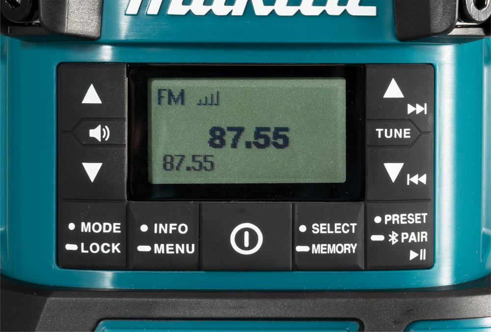 Makita Akku-Radio FM/DAB+ mit Laterne LXT 18V (ohne Akku, ohne Ladegerät) - DMR056