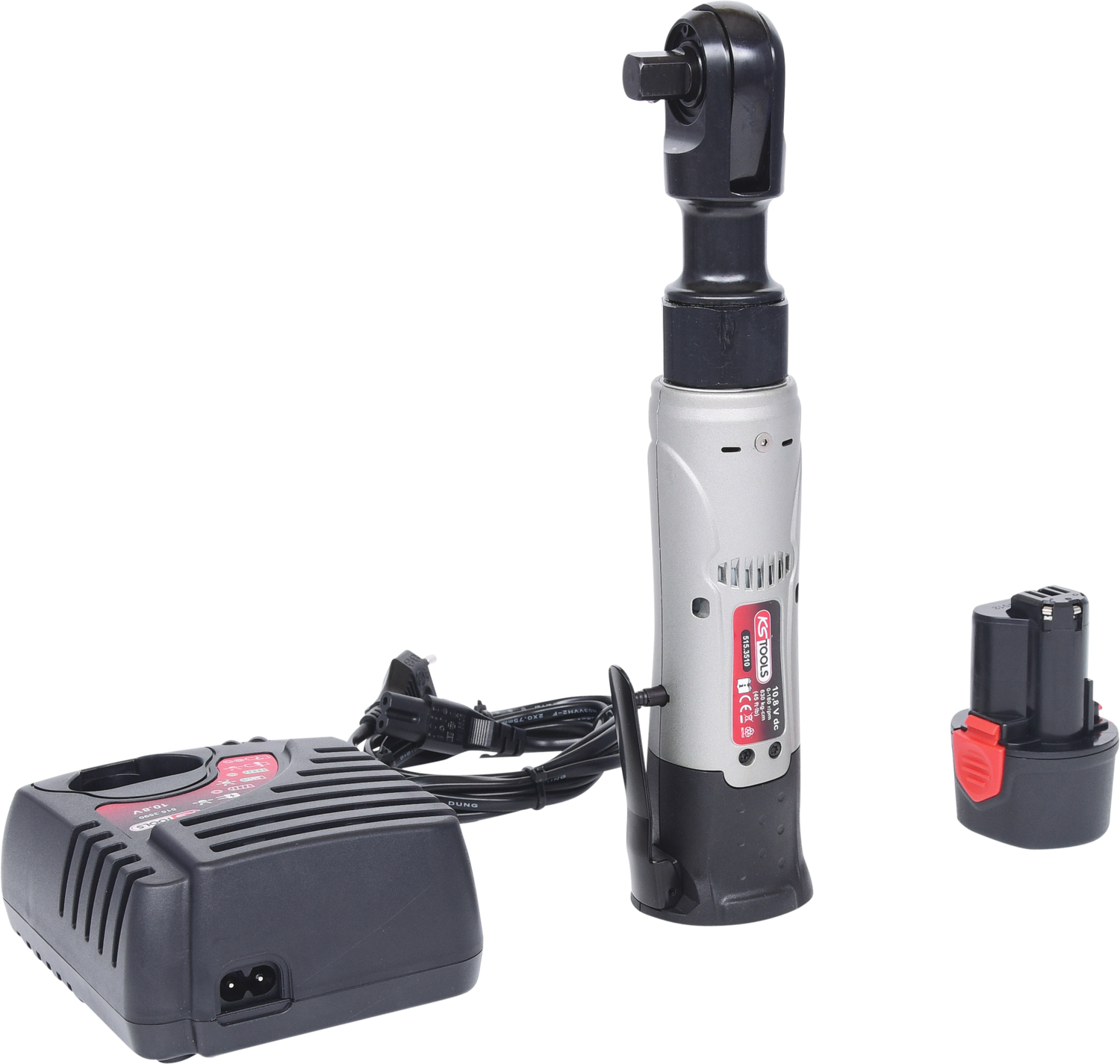 KS Tools 1-2'' Akku-Umschaltknarre, 62Nm, 180 U-min 10,8V, mit 1 Akku und 1 Ladegerät