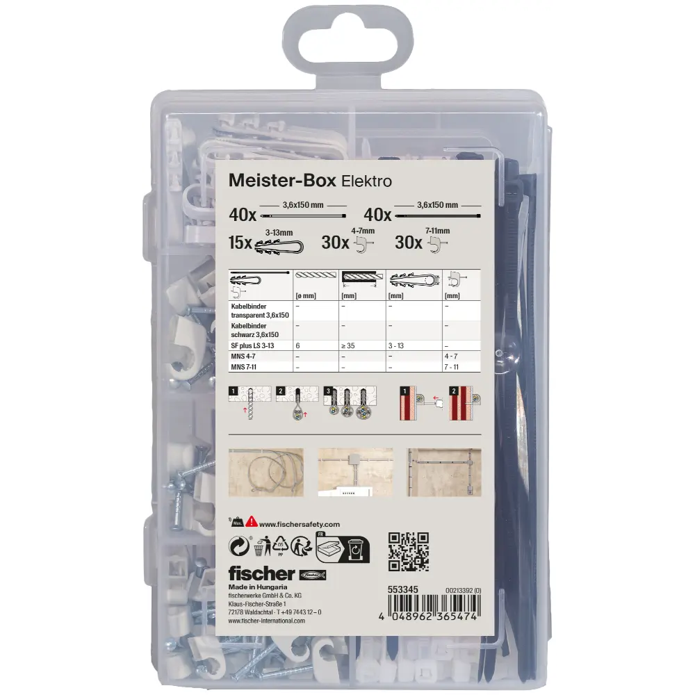 Fischer Dübelsortiment Meister-Box Elektro (155 Teile)