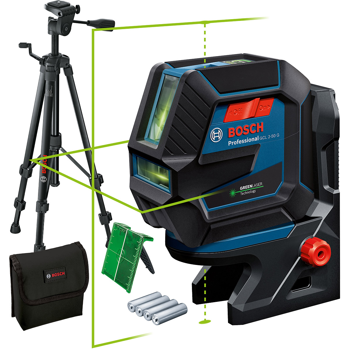 Bosch Kombilaser GCL 2-50 G mit Baustativ