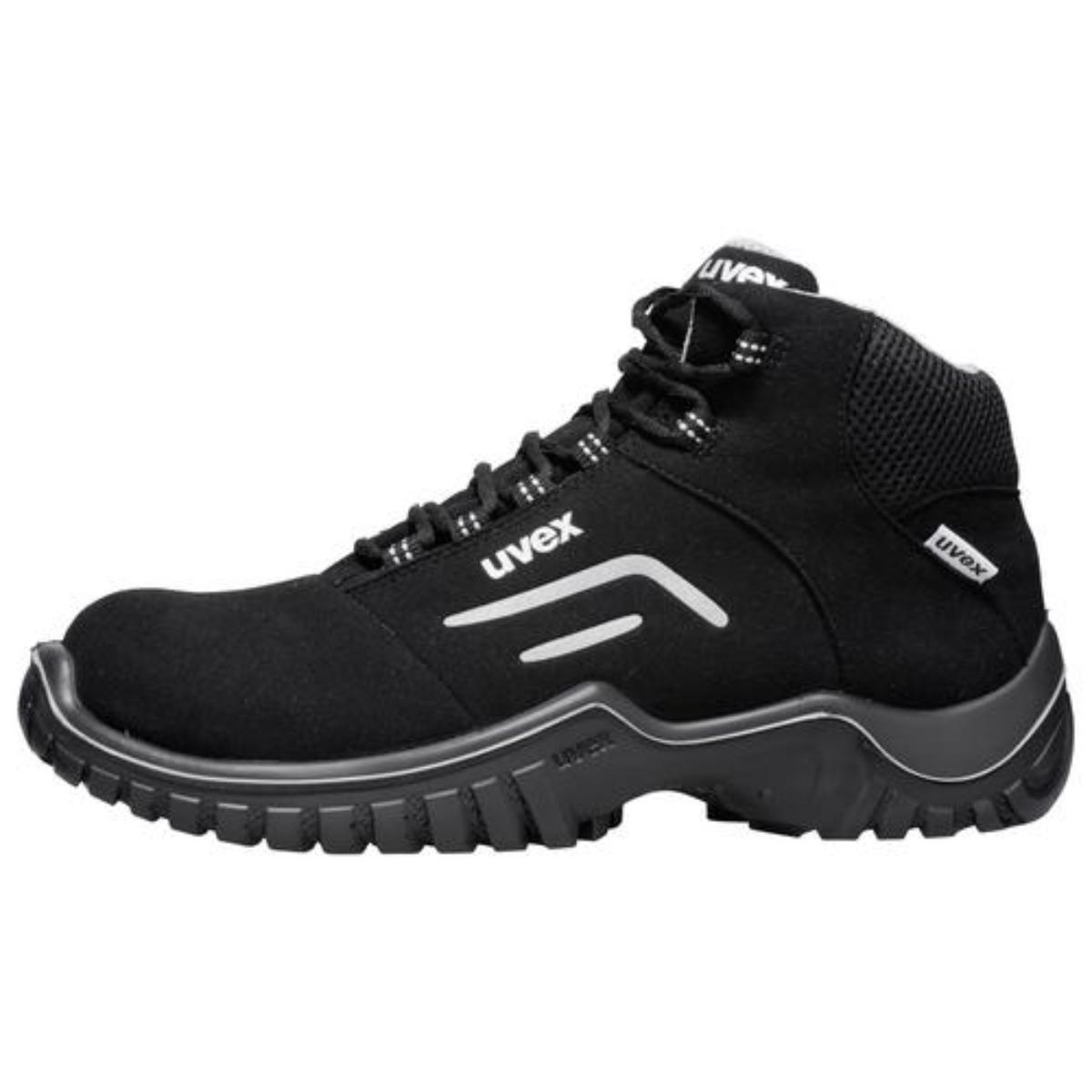 uvex motion style Sicherheitsschuh Stiefel S2, schwarz/silber