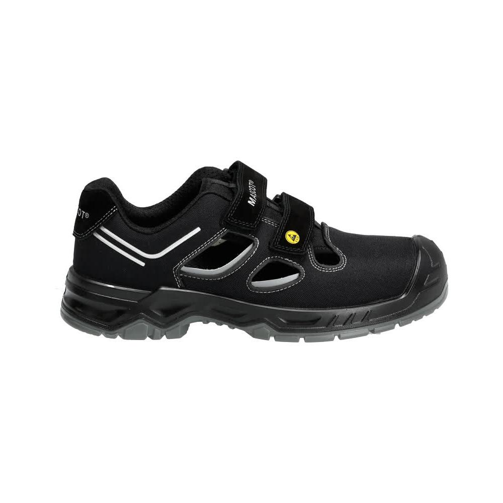 MASCOT Sicherheitssandale Schwarz/Silber S1P