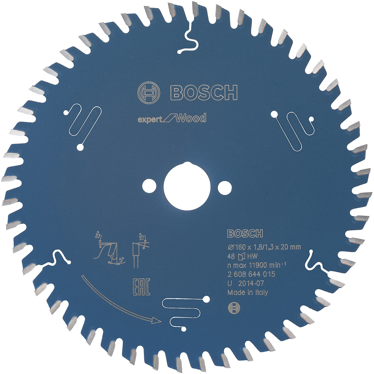 Bosch Kreissägeblatt Expert for Wood ø 160 mm