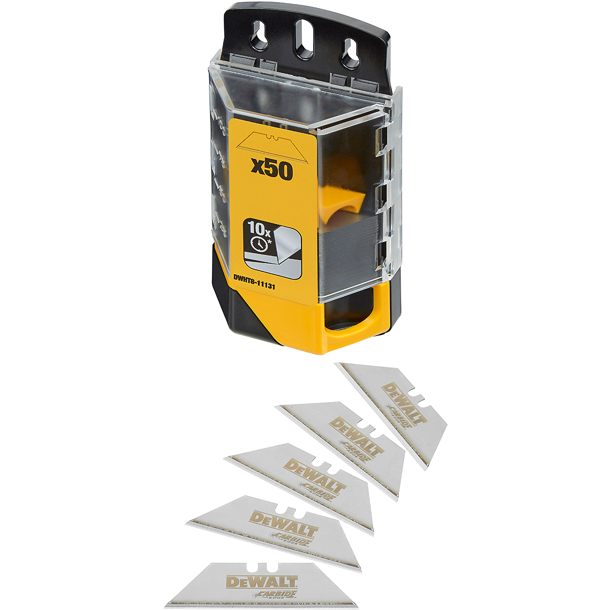 DEWALT Trapezklingen Wolframcarbid 50 Stück im Spender