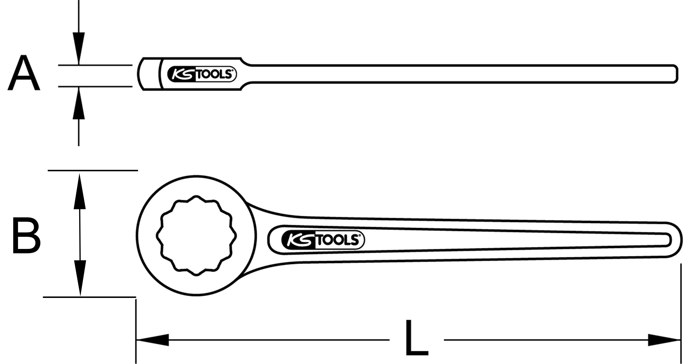 KS Tools Einringschlüssel, gerade