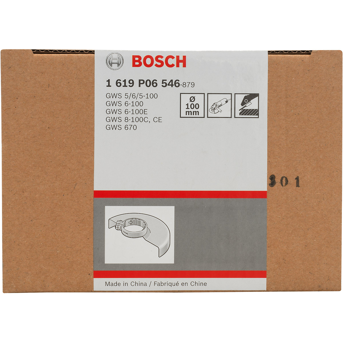 Bosch Schutzhaube ohne Deckblech zum Schleifen, 100 mm