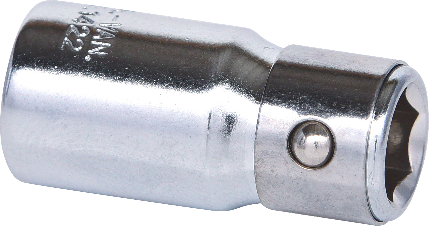 KS Tools 1/4" CHROMEplus Bit-Adapter-Stecknuss,für Bits 1/4"mit Spannring