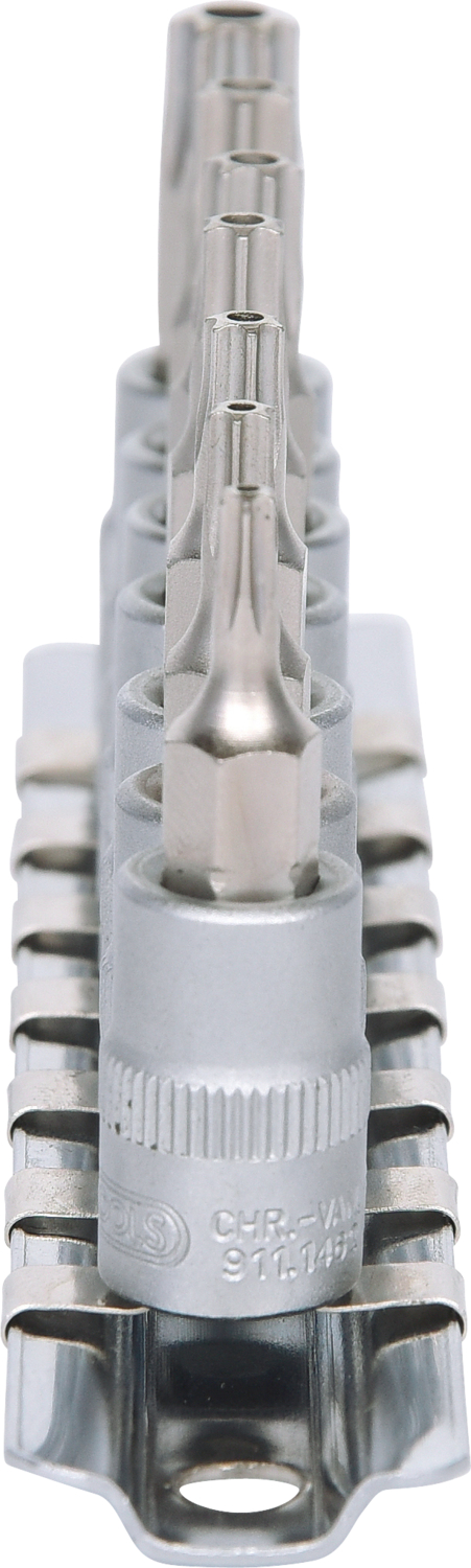KS Tools 1/4" Bit-Stecknuss-Satz, 7-tlg, TB10-TB40 mit Stirnlochbohrung
