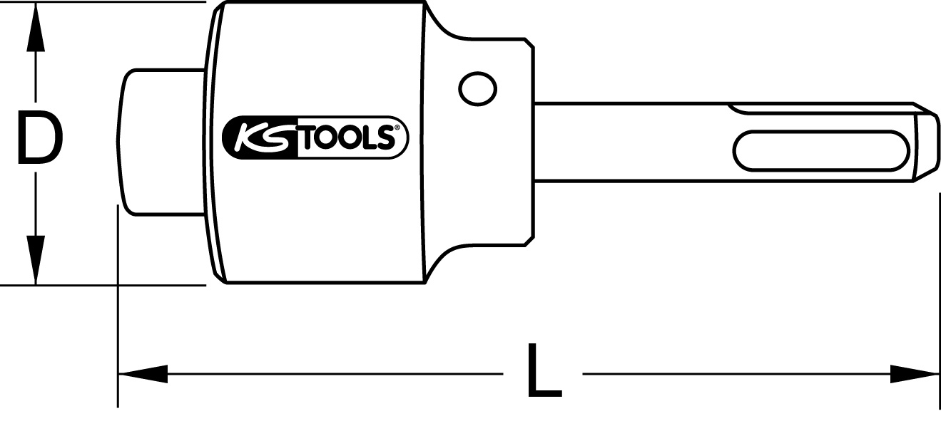 KS Tools 1/2" Hahnverlängerungsfräser, SDS-Aufnahme