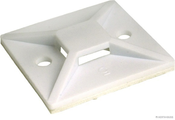 HERTH&BUSS Befestigungssockel, Kabelbinder, mit Klebefolie, 38 x 38 mm