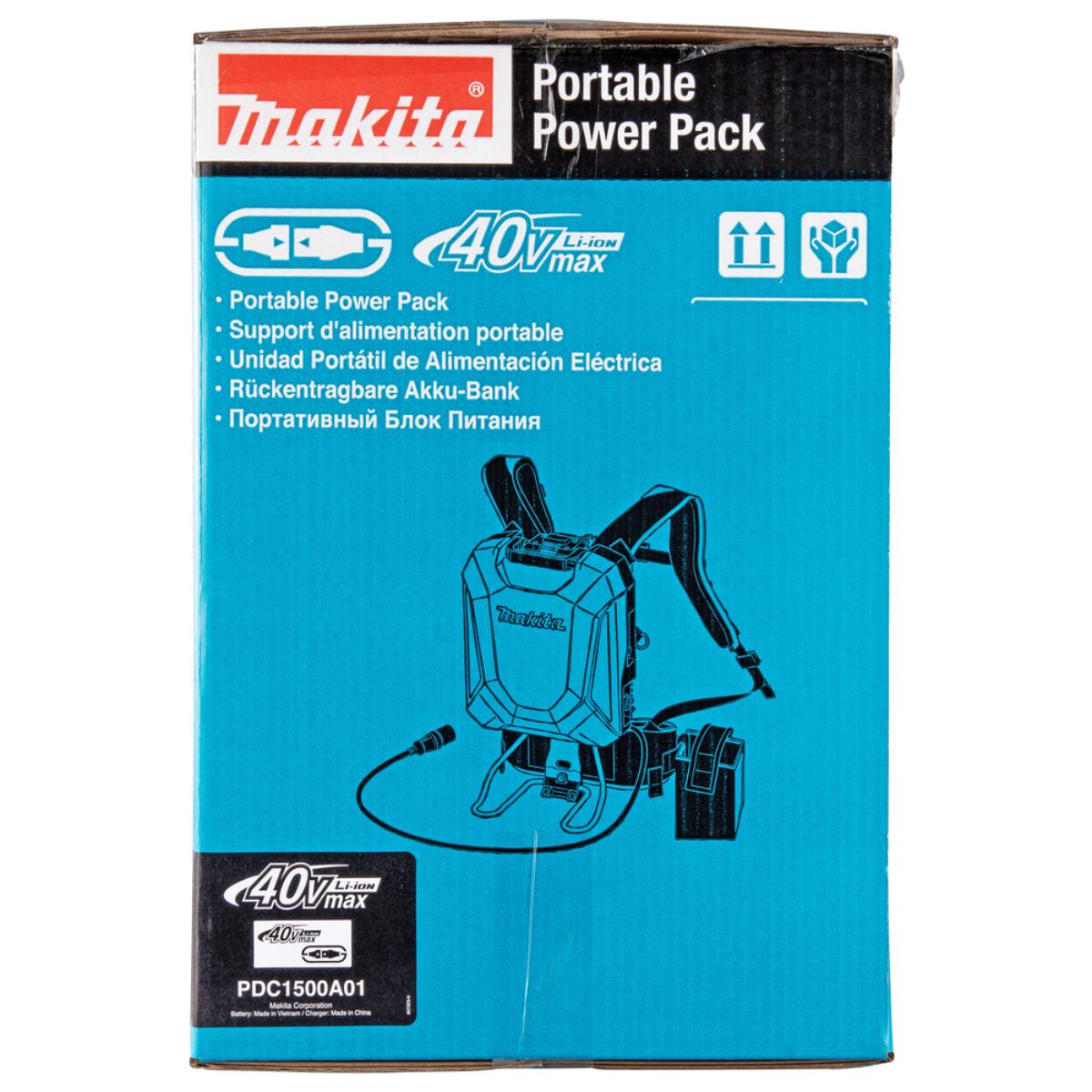 Makita Rückentragbarer Akku 2x18V/40V max./PDC-Connector - 1.500 Wh - PDC1500A01
