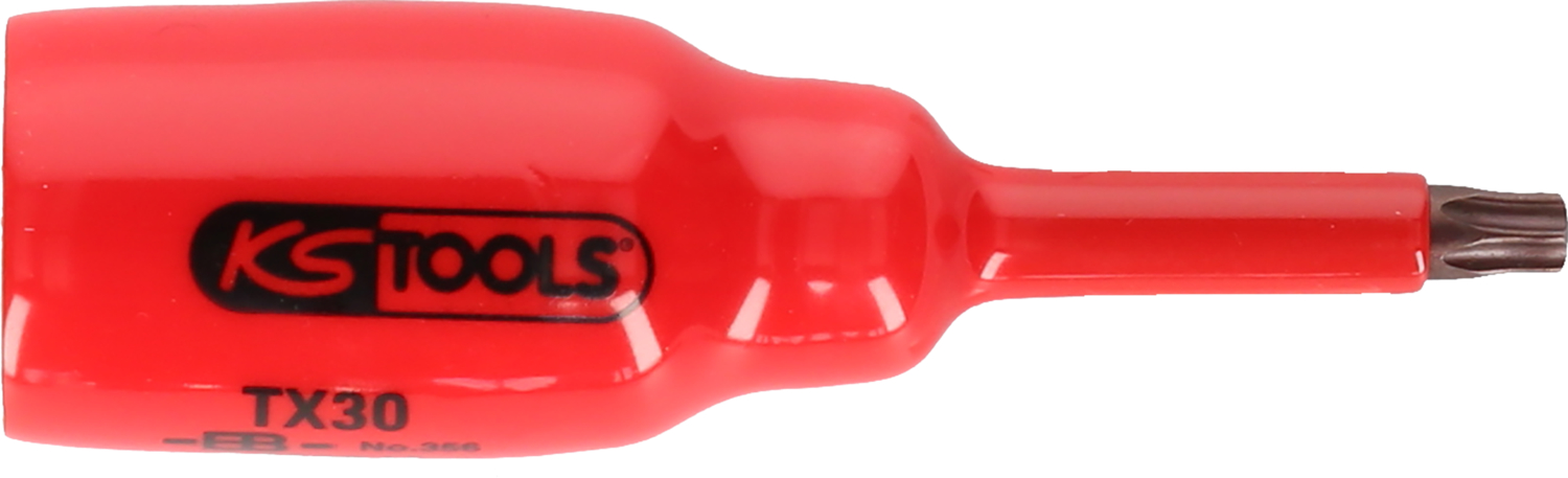 KS Tools 1/2" Bit-Stecknuss mit Schutzisolierung für Torx-Schrauben, kurz