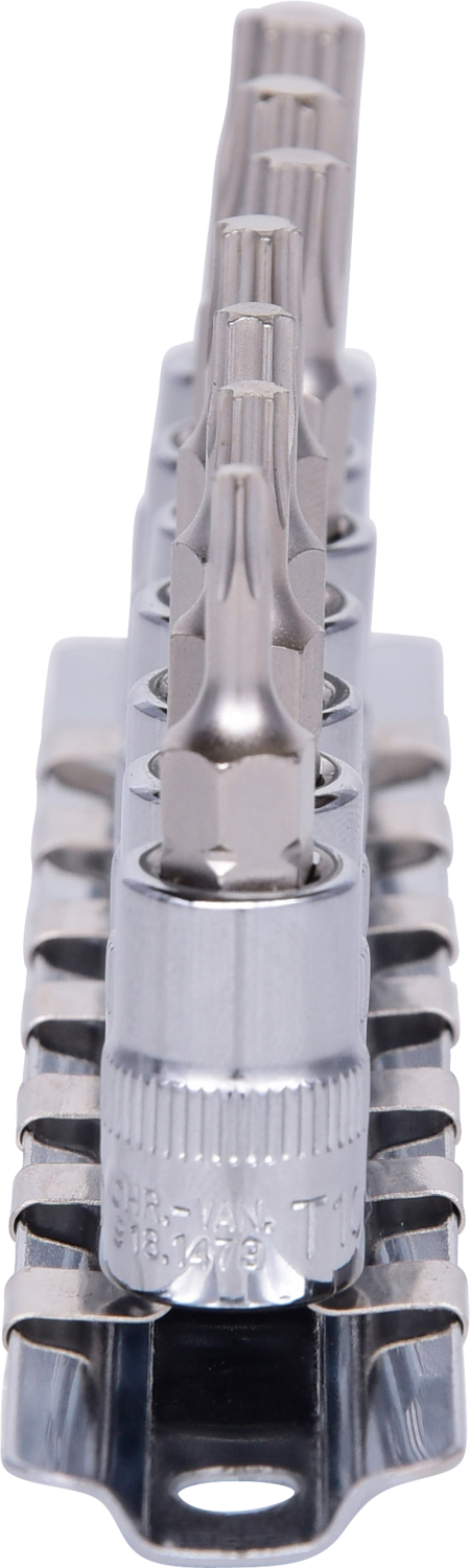 KS Tools 1/4" CHROMEplus Bit-Stecknuss-Satz Torx, 7-tlg, T10-T40
