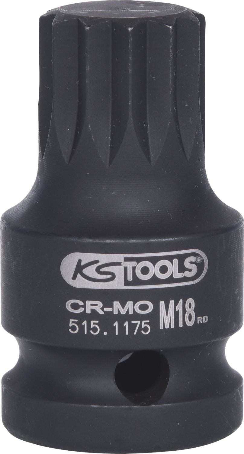 KS Tools 1/2" Kraft-Bit-Stecknuss XZN,kurz