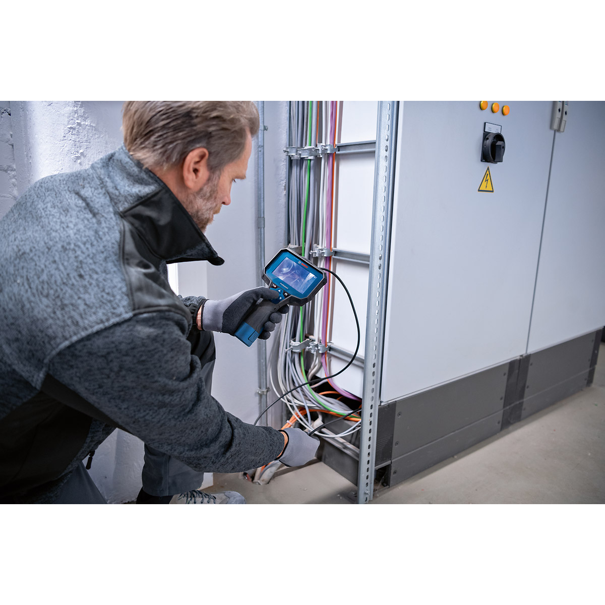 Bosch Inspektionskamera GIC 12V-4-23 C, 4 x 1.5 V-LR6-Batterie , Akku-Adapter