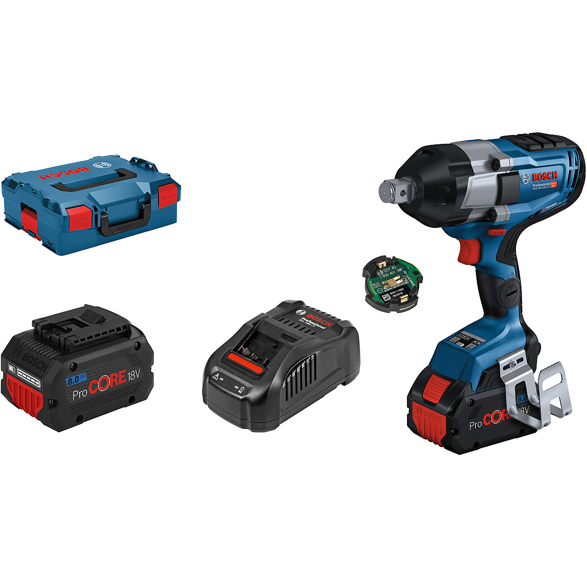 Bosch Akku-Drehschlagschrauber GDS 18V-1050 HC mit 2x Akku ProCORE18V 8.0Ah in L-BOXX