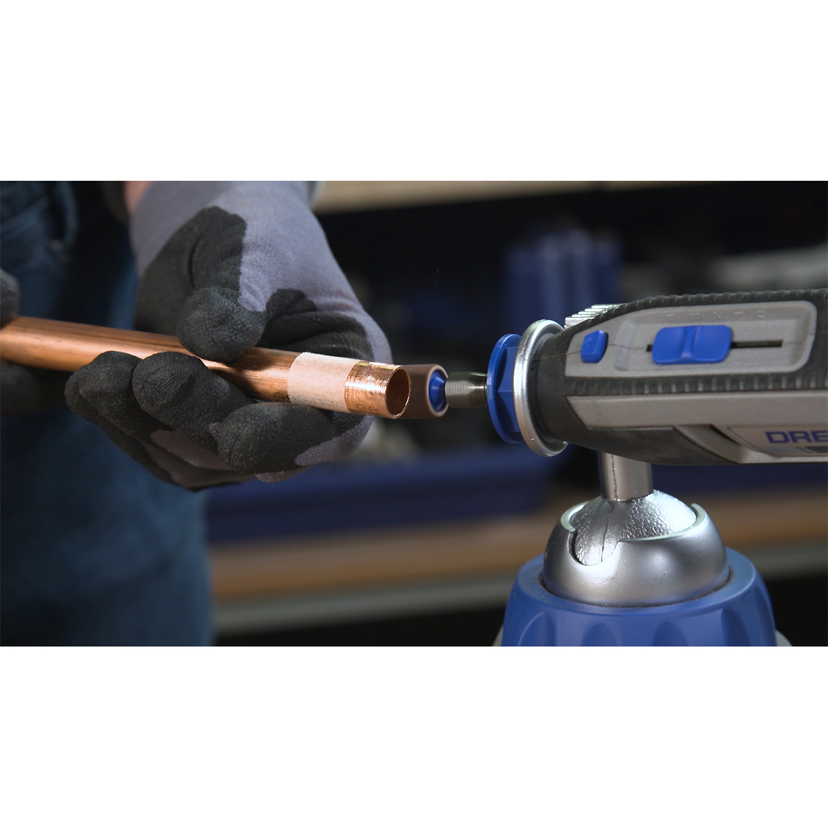 DREMEL SC407 EZ SpeedClic Aufspanndorn Ø 13,0 mm + 408 Schleifband, Körnung 60 + 432 Schleifband Ø 1