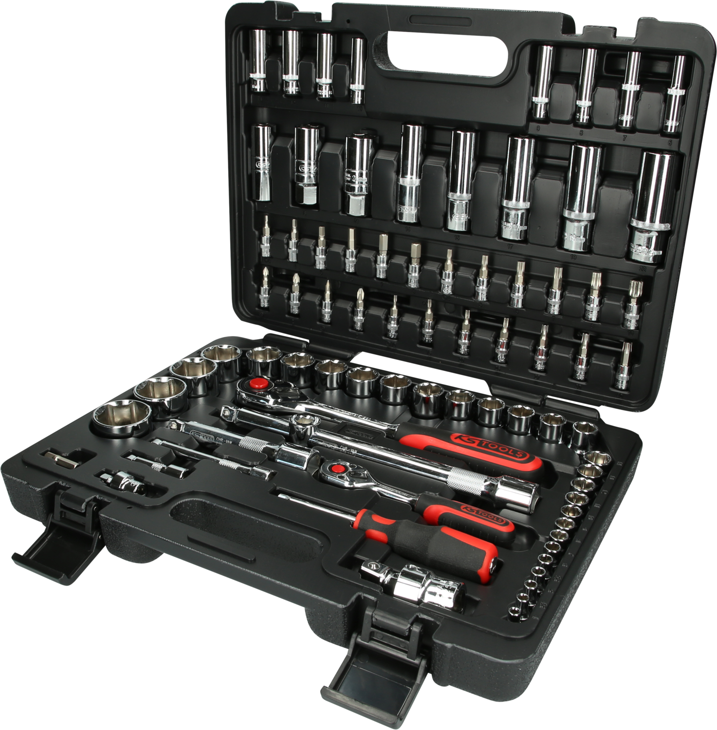 KS Tools 1/4"+1/2" CHROMEplus Steckschlüssel-Satz, 78-tlg