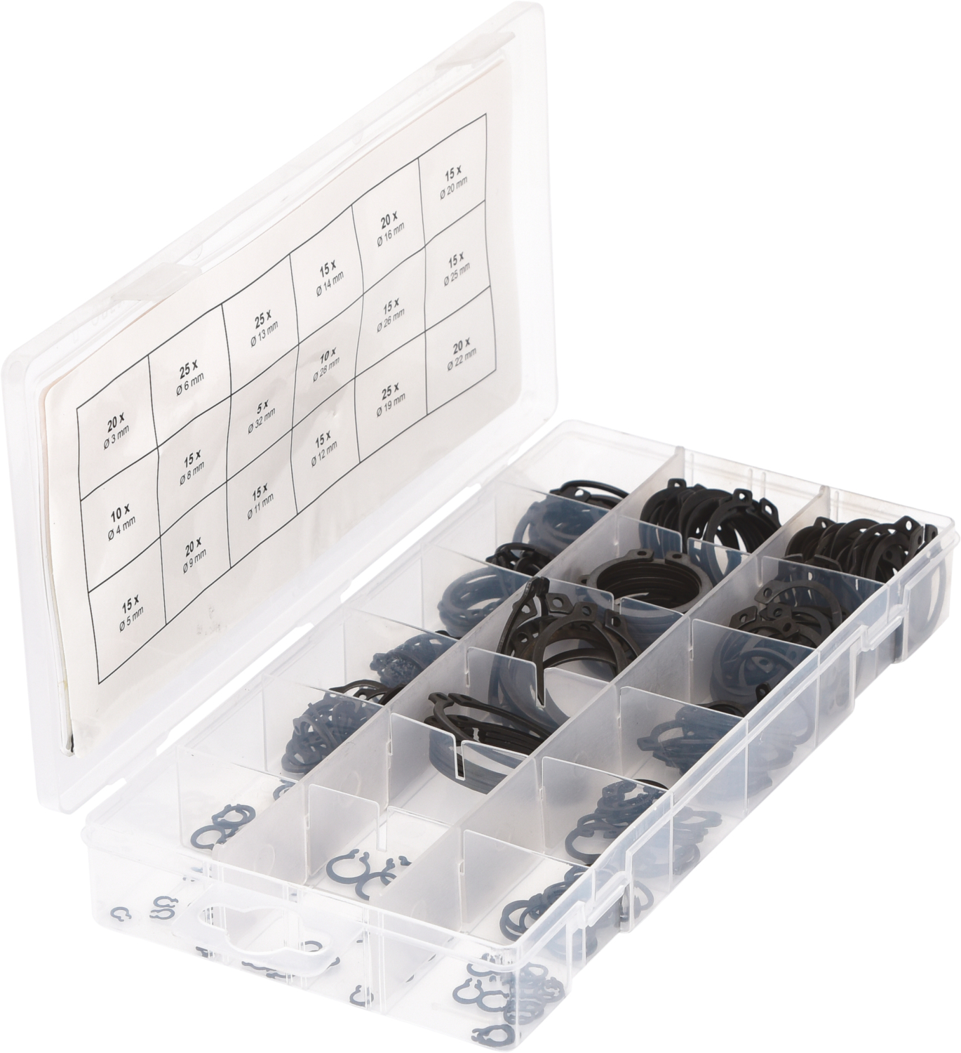 KS Tools Sortiment Sprengringe außen, Ø 3-32mm, 300-tlg