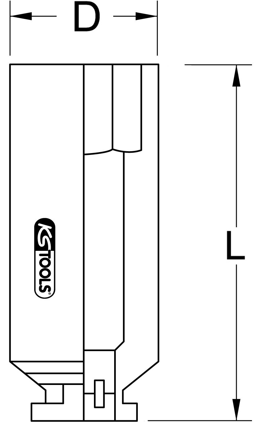 KS Tools 1/2" Zylinderkopf-Schlüssel mit Spezialprofil für PSA, 13mm